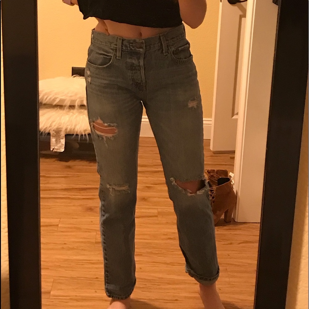 hollister mom jeans